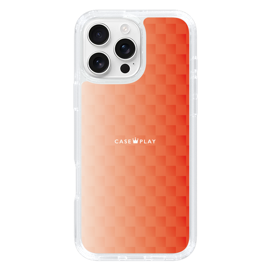 スリムプロテクションケース［ CASEPLAY Check - Orange ］