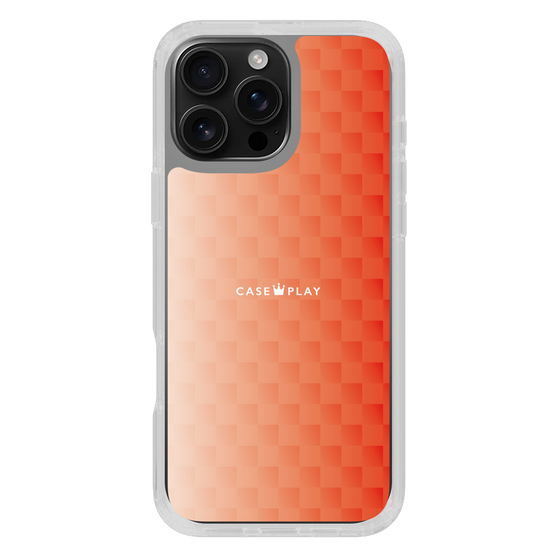 スリムプロテクションケース［ CASEPLAY Check - Orange ］