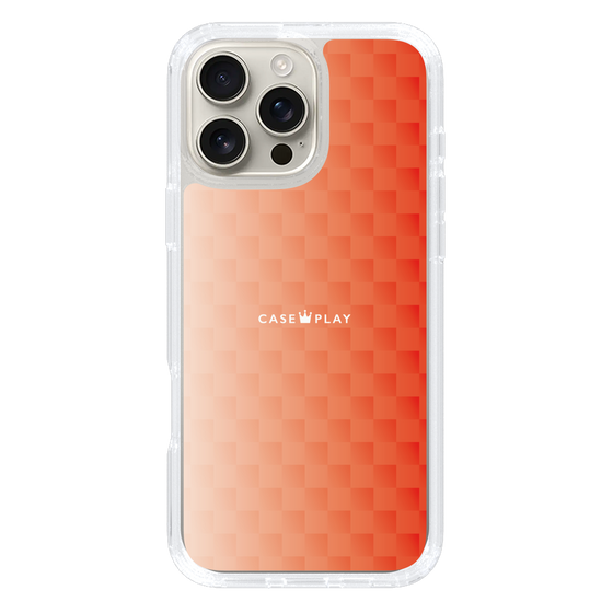 スリムプロテクションケース［ CASEPLAY Check - Orange ］