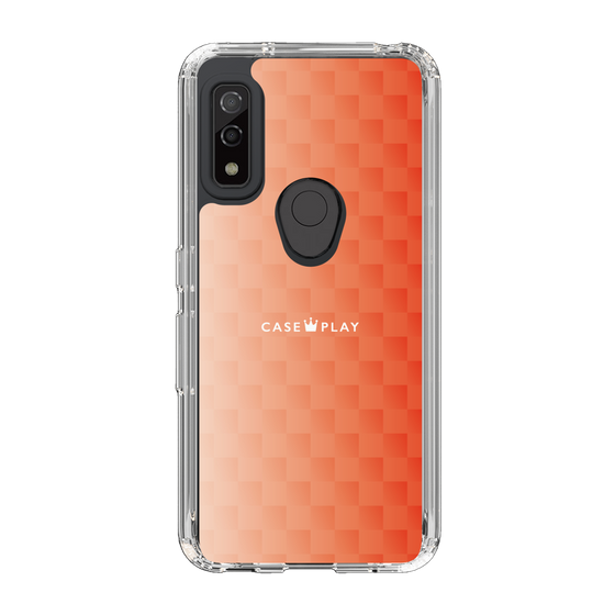 スリムプロテクションケース［ CASEPLAY Check - Orange ］