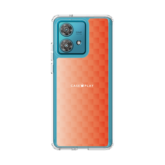 スリムプロテクションケース［ CASEPLAY Check - Orange ］