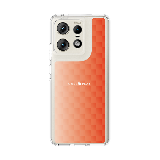 スリムプロテクションケース［ CASEPLAY Check - Orange ］