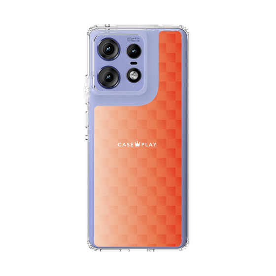スリムプロテクションケース［ CASEPLAY Check - Orange ］