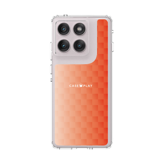 スリムプロテクションケース［ CASEPLAY Check - Orange ］
