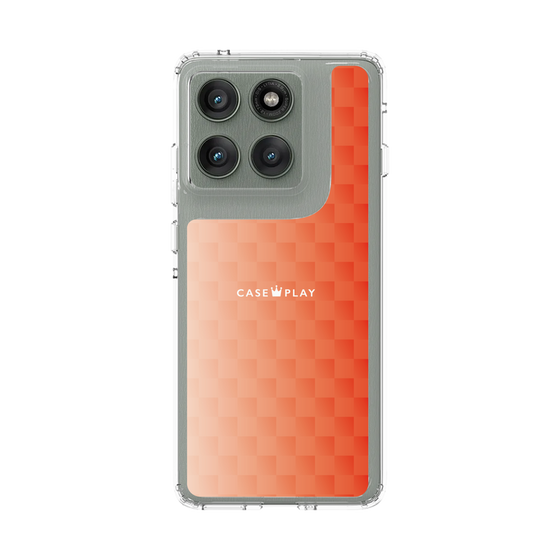 スリムプロテクションケース［ CASEPLAY Check - Orange ］