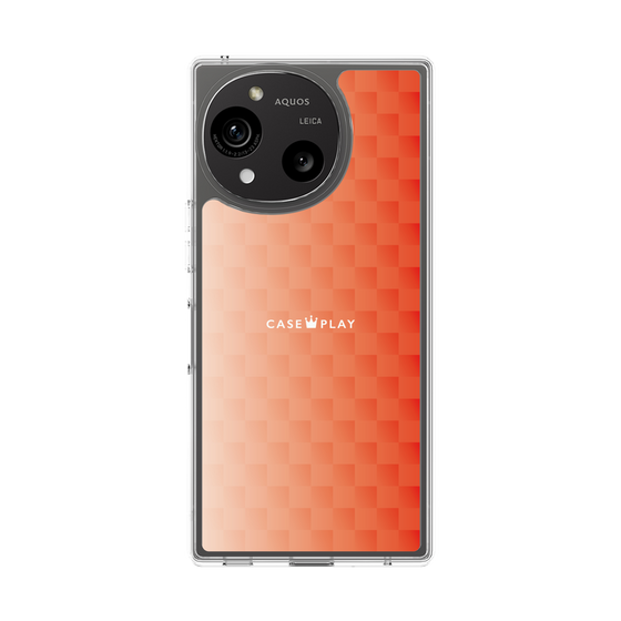 スリムプロテクションケース［ CASEPLAY Check - Orange ］