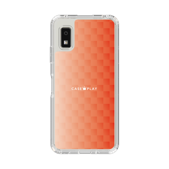 スリムプロテクションケース［ CASEPLAY Check - Orange ］