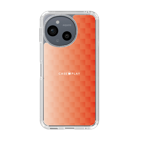 スリムプロテクションケース［ CASEPLAY Check - Orange ］