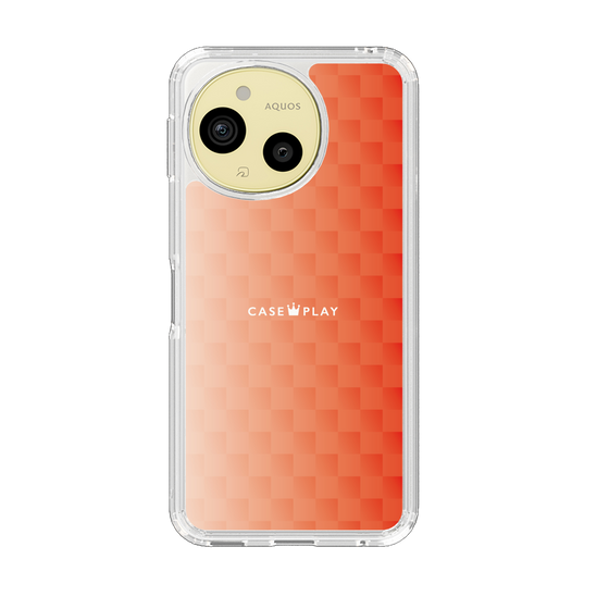 スリムプロテクションケース［ CASEPLAY Check - Orange ］