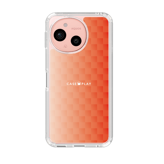 スリムプロテクションケース［ CASEPLAY Check - Orange ］