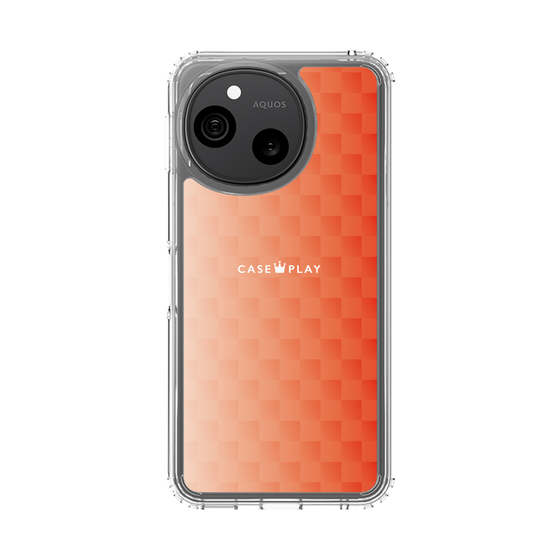 スリムプロテクションケース［ CASEPLAY Check - Orange ］