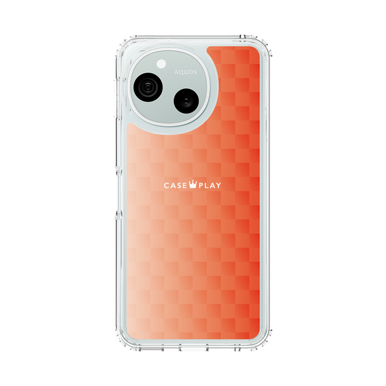 スリムプロテクションケース［ CASEPLAY Check - Orange ］