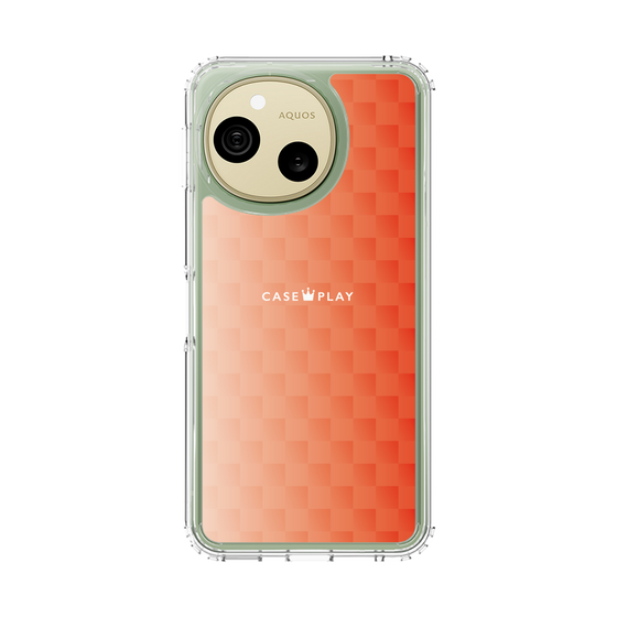 スリムプロテクションケース［ CASEPLAY Check - Orange ］