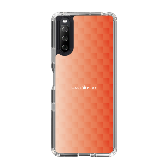 スリムプロテクションケース［ CASEPLAY Check - Orange ］