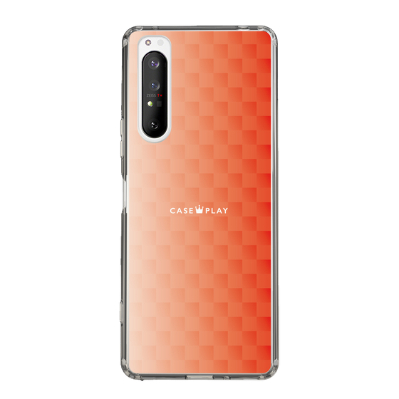 スリムプロテクションケース［ CASEPLAY Check - Orange ］