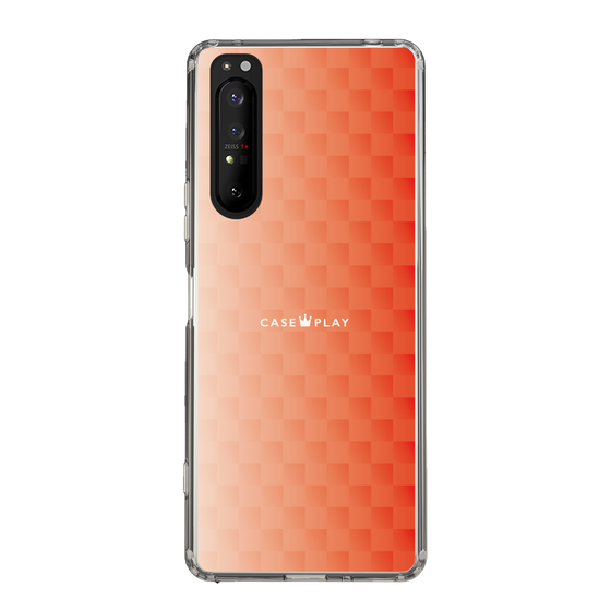 スリムプロテクションケース［ CASEPLAY Check - Orange ］