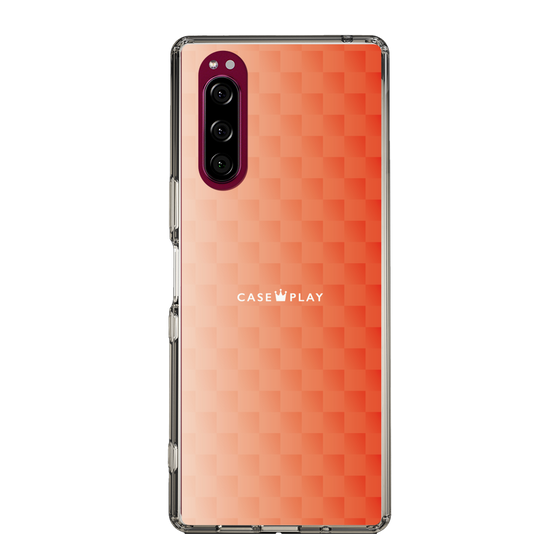 スリムプロテクションケース［ CASEPLAY Check - Orange ］