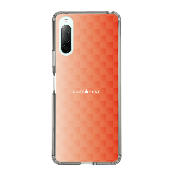 スリムプロテクションケース［ CASEPLAY Check - Orange ］