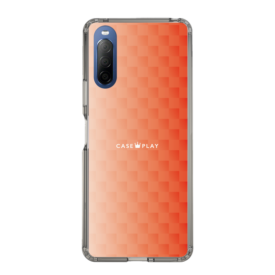 スリムプロテクションケース［ CASEPLAY Check - Orange ］