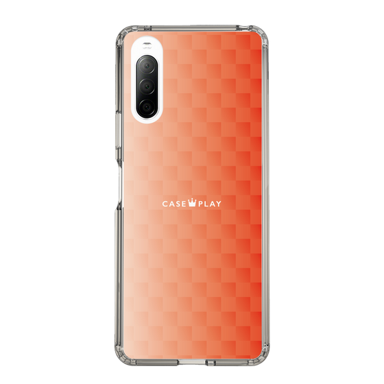 スリムプロテクションケース［ CASEPLAY Check - Orange ］