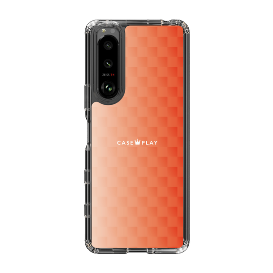 スリムプロテクションケース［ CASEPLAY Check - Orange ］