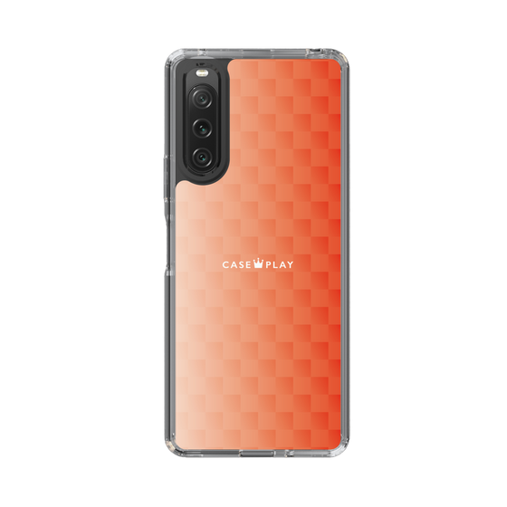 スリムプロテクションケース［ CASEPLAY Check - Orange ］