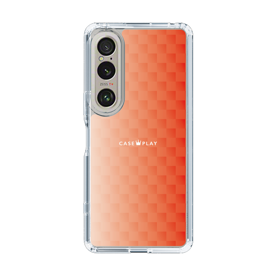 スリムプロテクションケース［ CASEPLAY Check - Orange ］