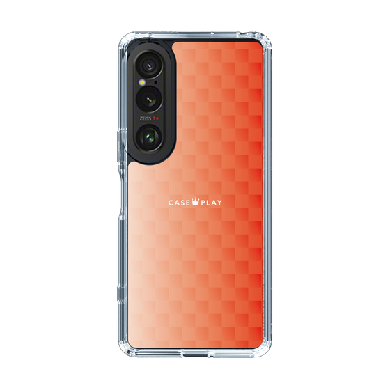 スリムプロテクションケース［ CASEPLAY Check - Orange ］