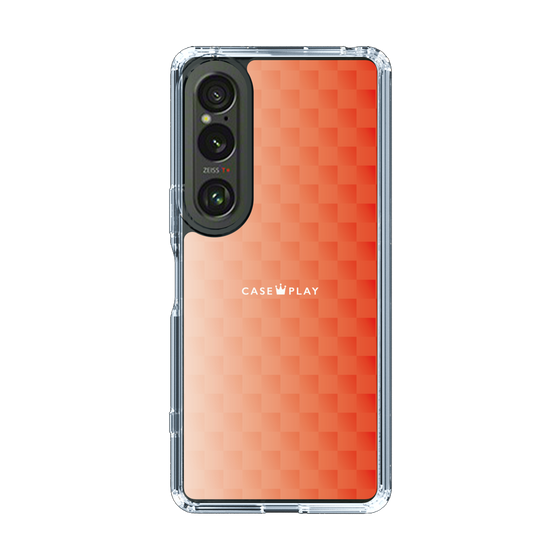 スリムプロテクションケース［ CASEPLAY Check - Orange ］