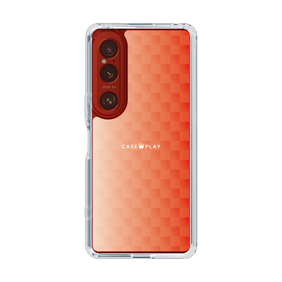 スリムプロテクションケース［ CASEPLAY Check - Orange ］