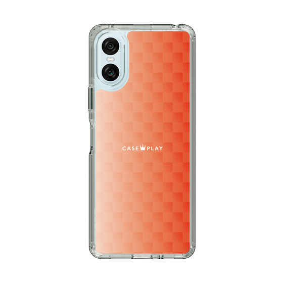 スリムプロテクションケース［ CASEPLAY Check - Orange ］