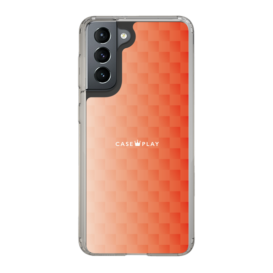 スリムプロテクションケース［ CASEPLAY Check - Orange ］