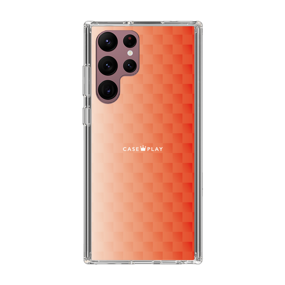 スリムプロテクションケース［ CASEPLAY Check - Orange ］