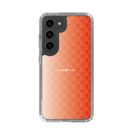 スリムプロテクションケース［ CASEPLAY Check - Orange ］