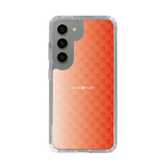 スリムプロテクションケース［ CASEPLAY Check - Orange ］