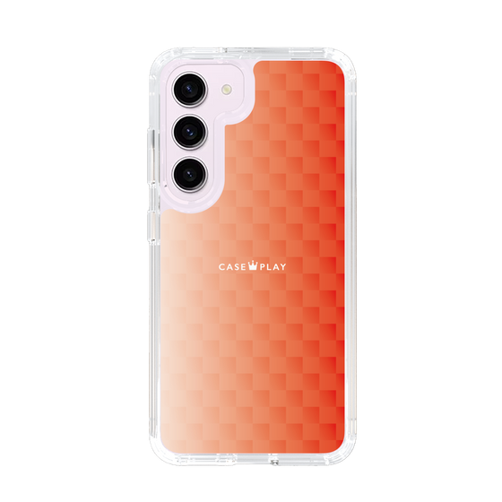 スリムプロテクションケース［ CASEPLAY Check - Orange ］