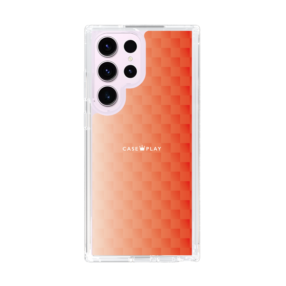 スリムプロテクションケース［ CASEPLAY Check - Orange ］