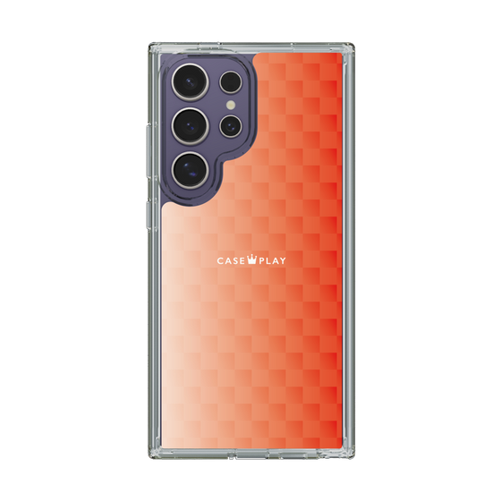 スリムプロテクションケース［ CASEPLAY Check - Orange ］