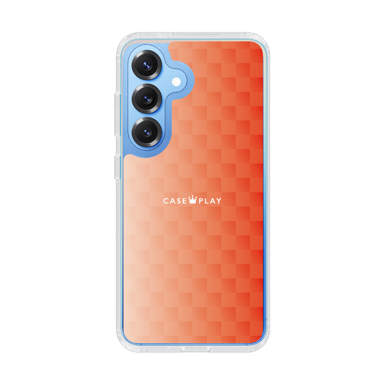 スリムプロテクションケース［ CASEPLAY Check - Orange ］