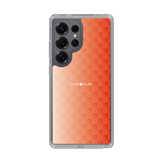 スリムプロテクションケース［ CASEPLAY Check - Orange ］