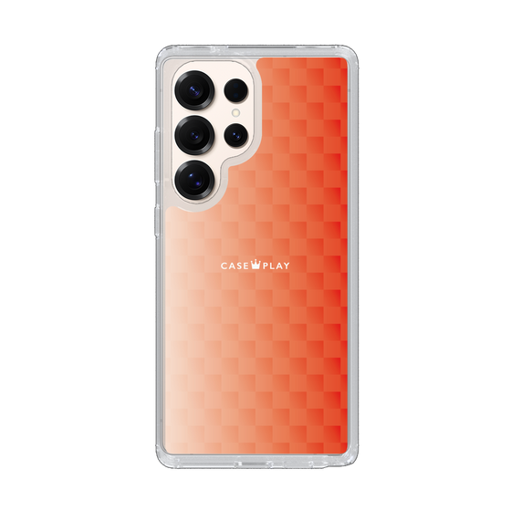 スリムプロテクションケース［ CASEPLAY Check - Orange ］