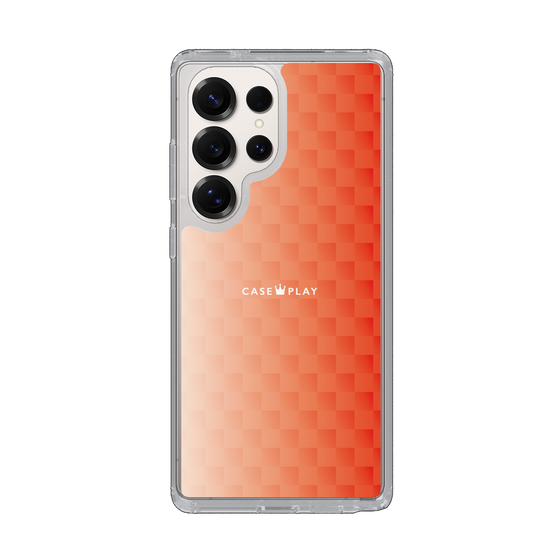 スリムプロテクションケース［ CASEPLAY Check - Orange ］