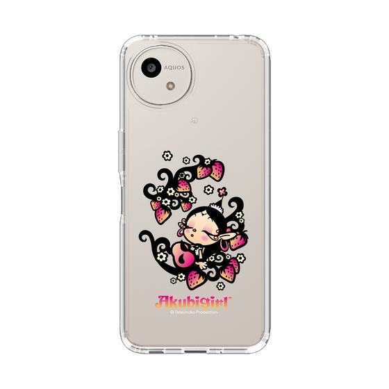 スリムプロテクションケース［ アクビガール - ストロベリー ］