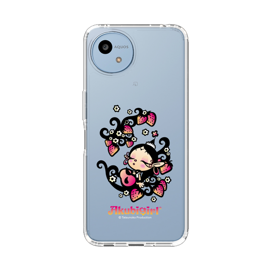 スリムプロテクションケース［ アクビガール - ストロベリー ］