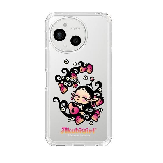 スリムプロテクションケース［ アクビガール - ストロベリー ］