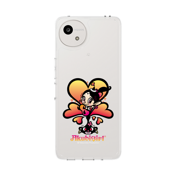 スリムプロテクションケース［ アクビガール - ハート ］