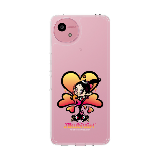 スリムプロテクションケース［ アクビガール - ハート ］
