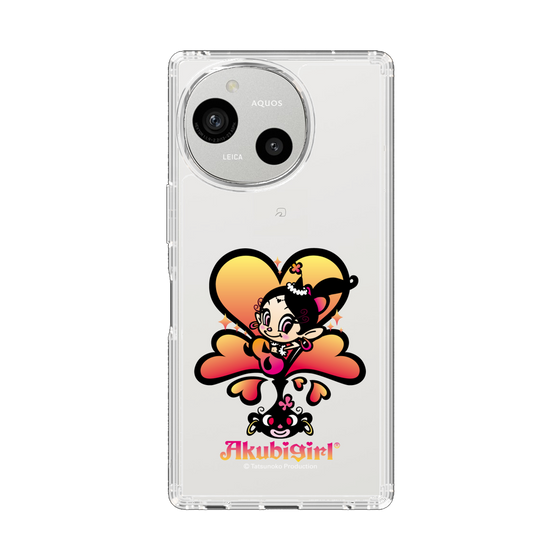 スリムプロテクションケース［ アクビガール - ハート ］