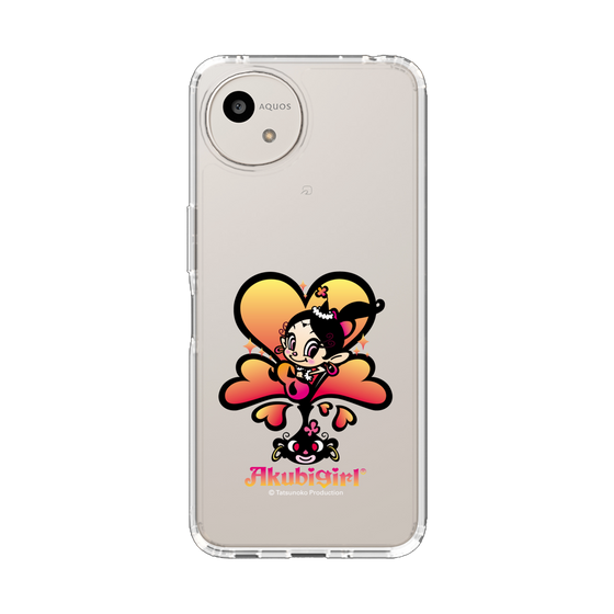 スリムプロテクションケース［ アクビガール - ハート ］