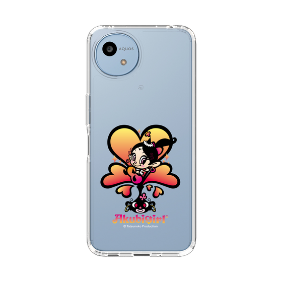 スリムプロテクションケース［ アクビガール - ハート ］